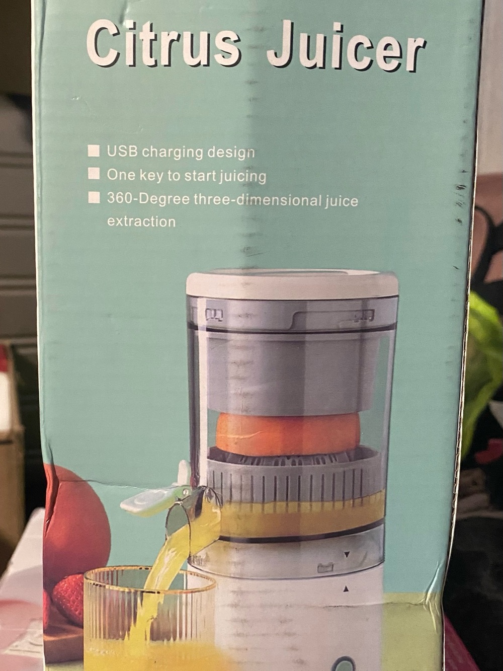 Citrus Juicer Electric USB Rechargeable - White